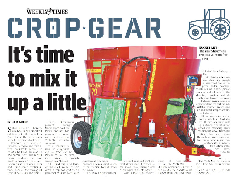 The Weekly Times - Strautmann Verti-Mix 70